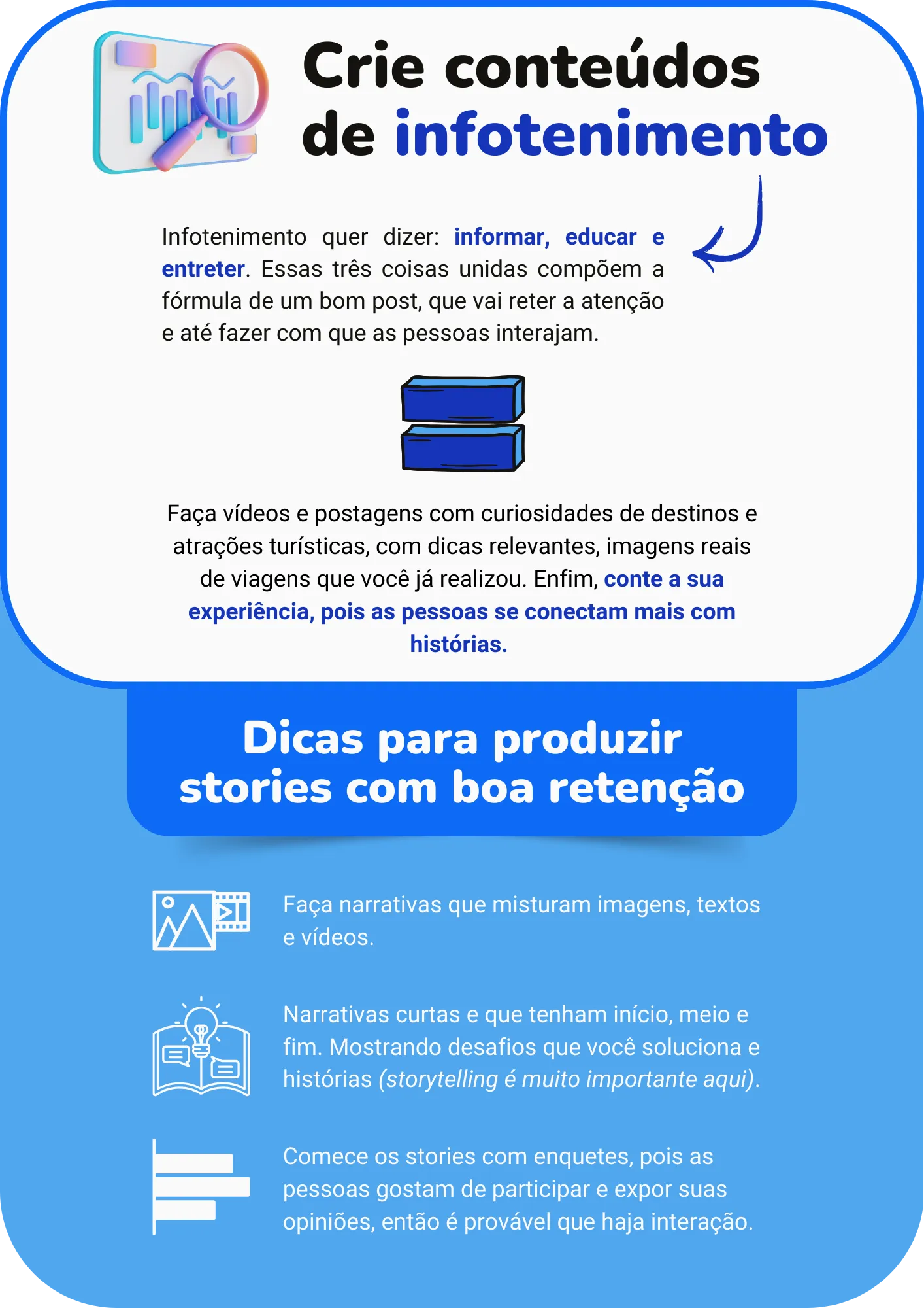 checklist com dicas para produzir conteúdos de infotenimento e melhorar os resultados do marketing nas redes sociais