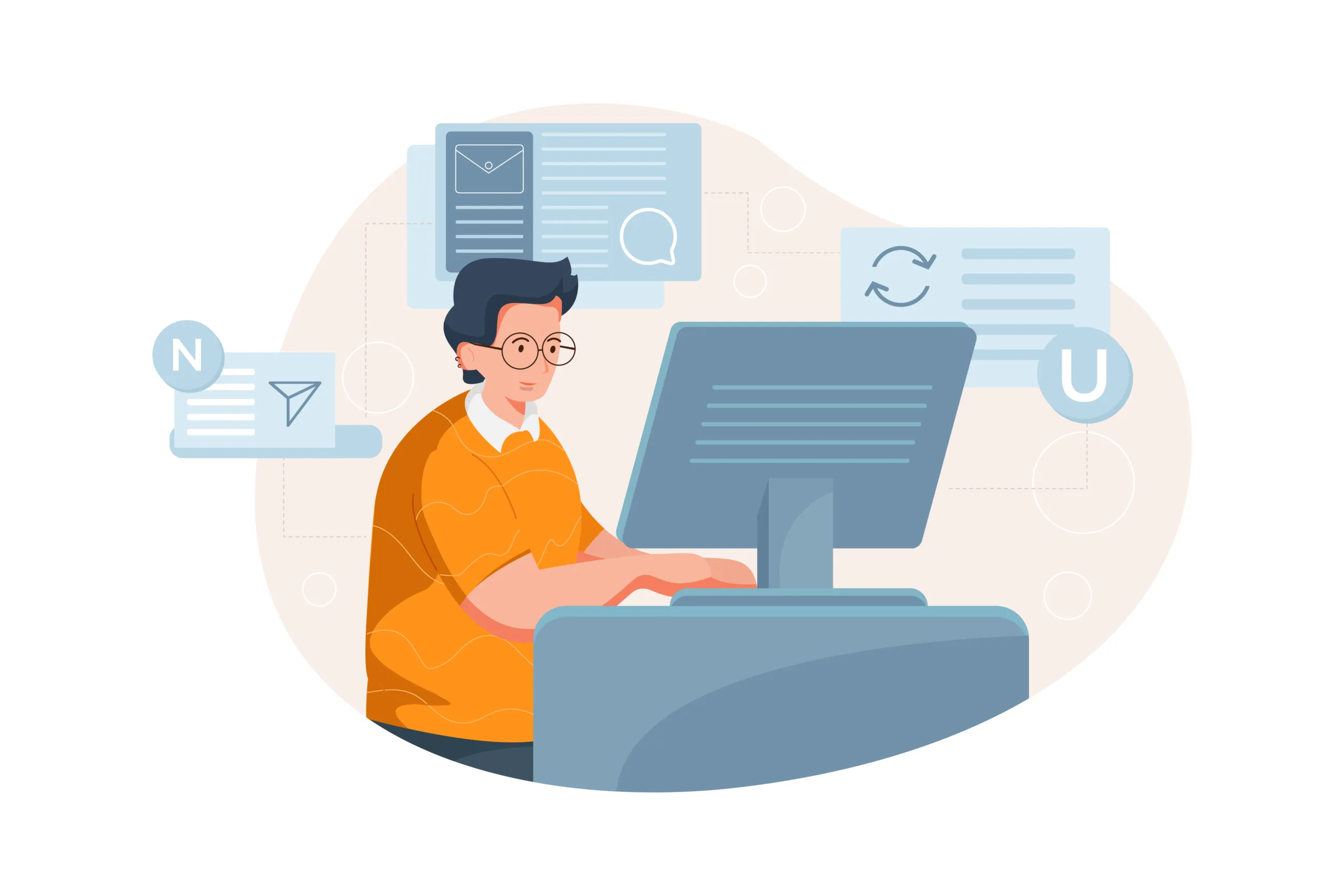 homem usando as redes sociais de sua preferência, fazendo referência a entender onde o seu cliente está ao invés de tentar ser omnichannel