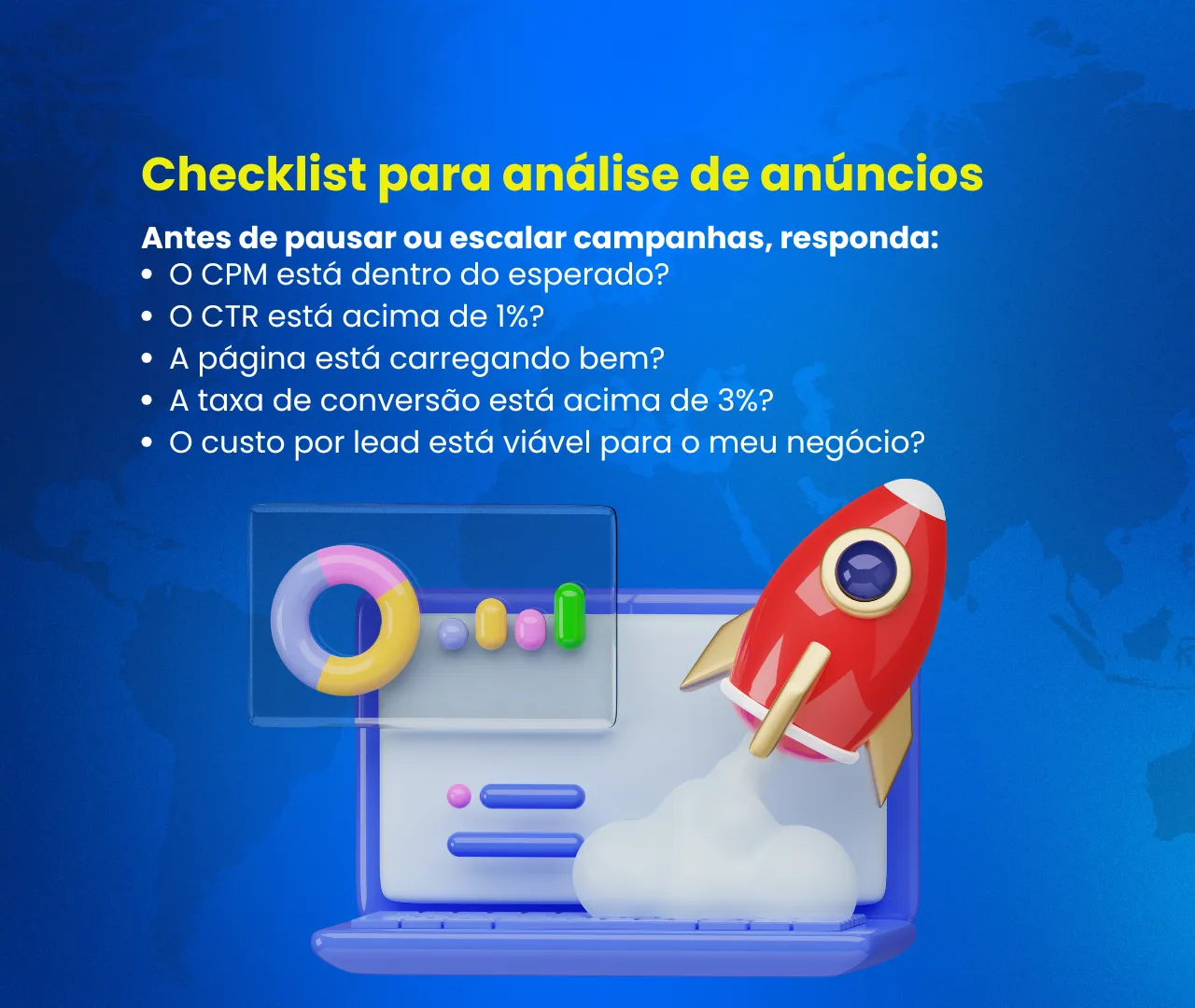 checklist de anúncios de marketing para agências de viagens