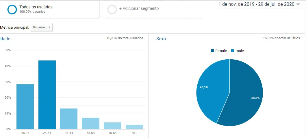 dados demográficos para criar a persona