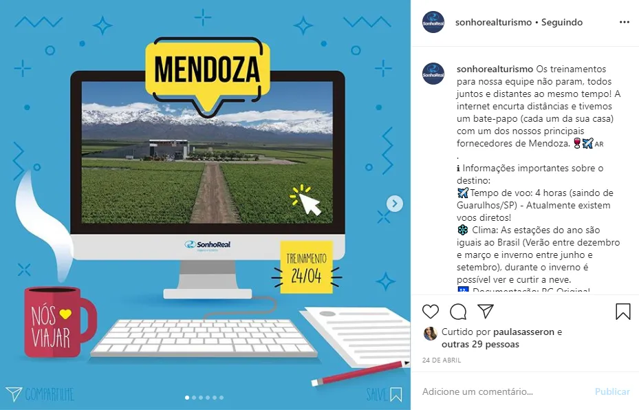 como vender nas redes sociais: post dando dicas e com CTA de venda no final